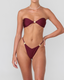 Wine Red Bikini Bottom Cheeky Gold Ring