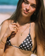 Dotted Bikini Top Brown