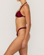 Gold Detail Bikini Top Red To Tie
