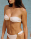 Gold Ring Bikini Top Cream