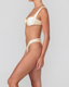 High Waist Cream Bikini Elegant